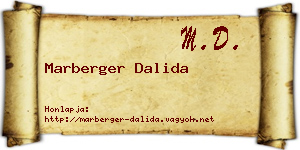 Marberger Dalida névjegykártya